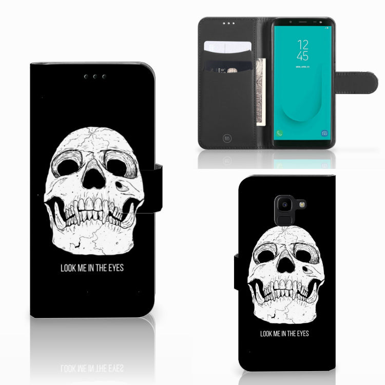 Telefoonhoesje met Naam Samsung Galaxy J6 2018 Skull Eyes