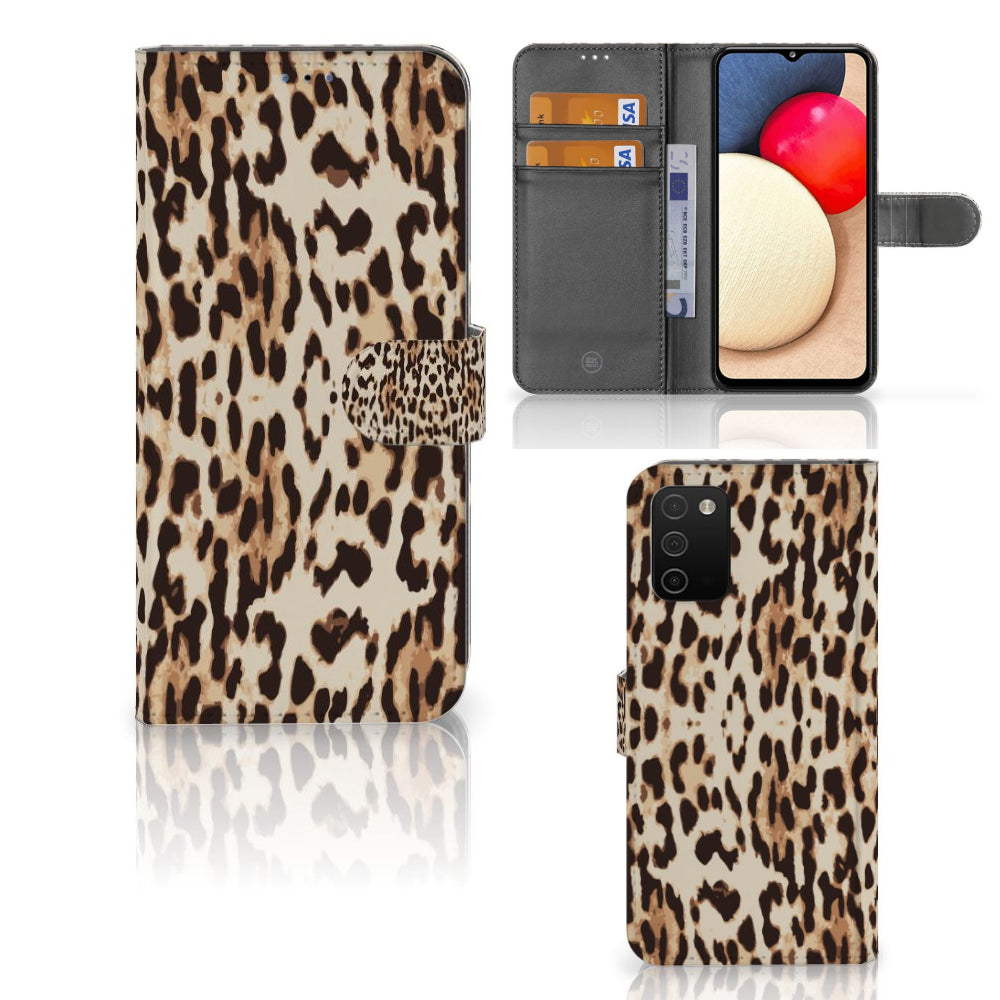 Samsung Galaxy A03s Telefoonhoesje met Pasjes Leopard