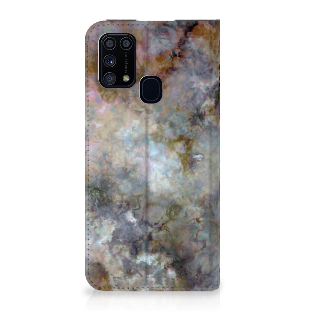 Samsung Galaxy M31 Standcase Marmer Grijs - B2C Telecom
