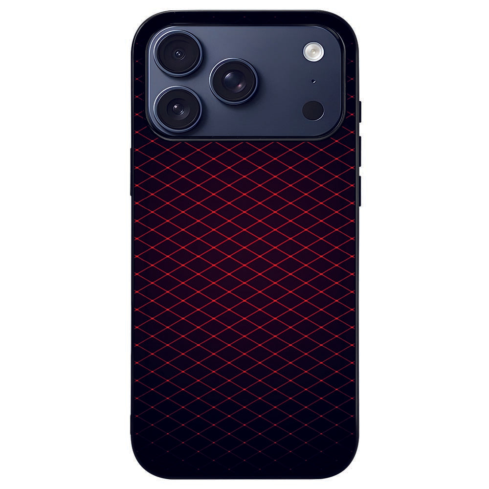 Apple iPhone 17 Pro Max Telefoonhoesje Geruit Rood TPU Case Met Slank Lichtgewicht Design En Schokabsorptie achterkant