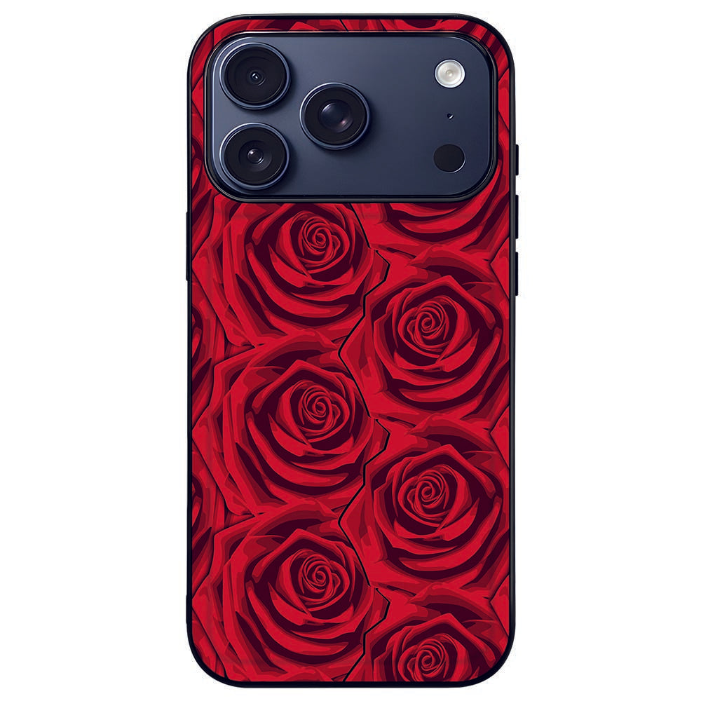 Apple iPhone 17 Pro Red Roses Telefoonhoesje achterkant