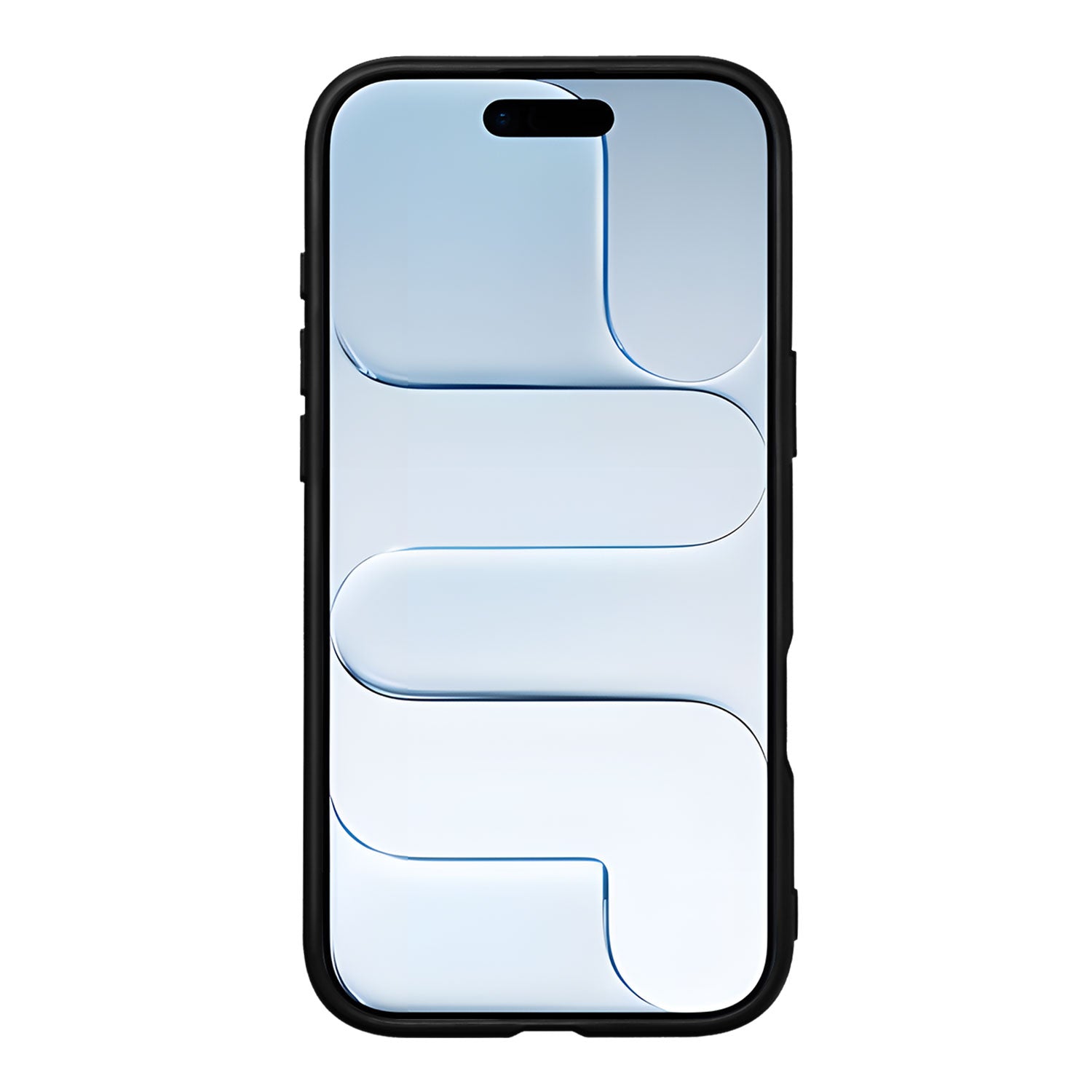 Apple iPhone Air Back Cover Wit Zwart vooraanzicht met toestel