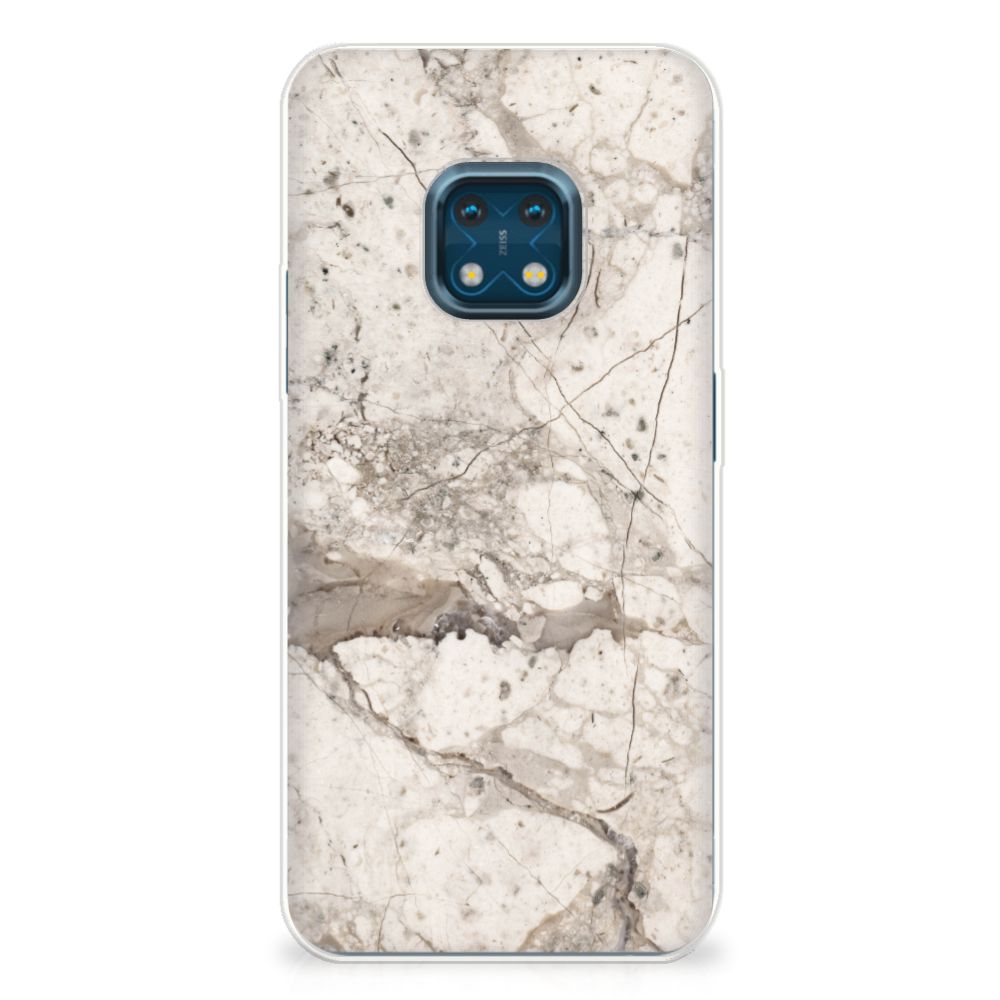 Nokia XR20 TPU Siliconen Hoesje Marmer Beige