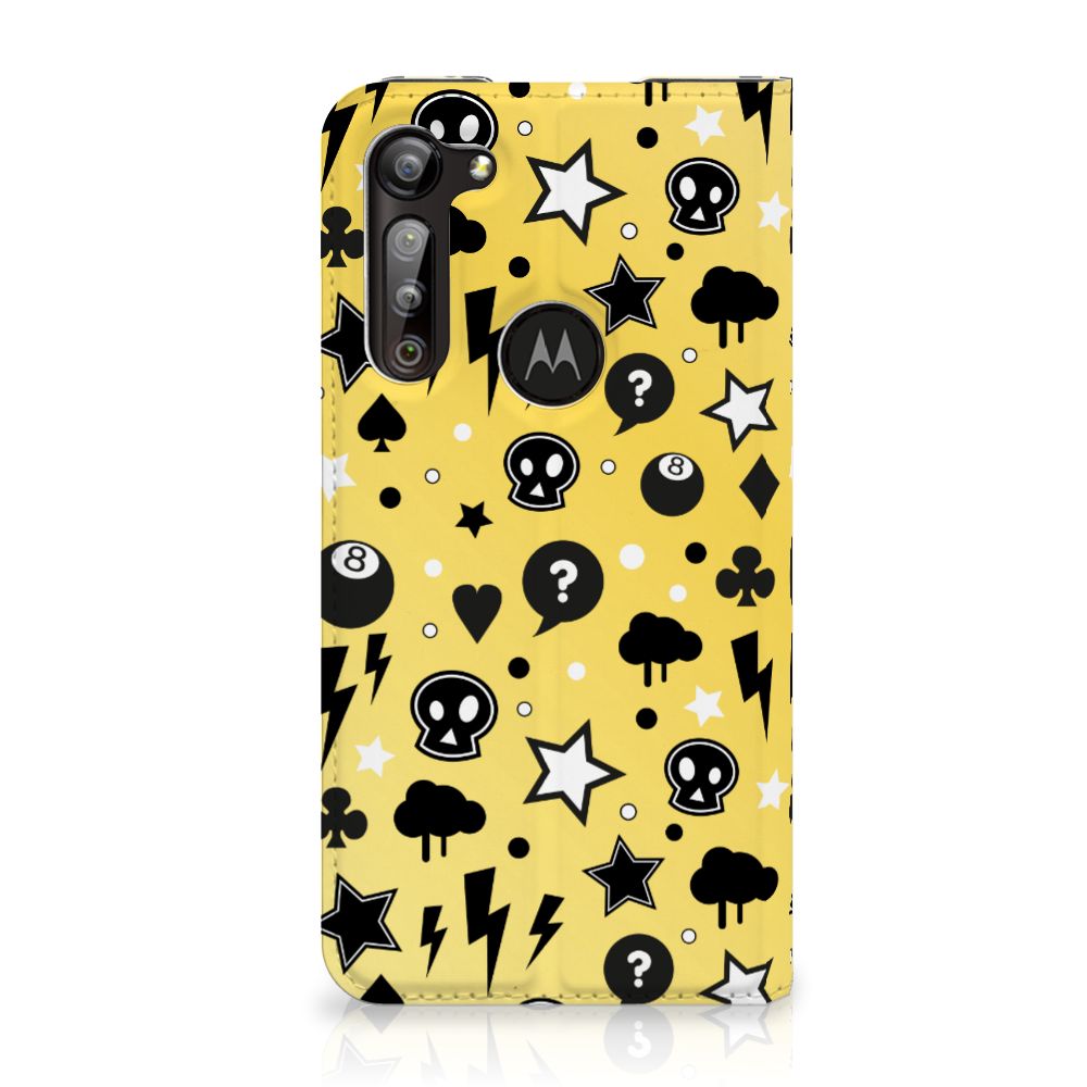 Mobiel BookCase Motorola Moto G8 Power Punk Geel - B2C Telecom