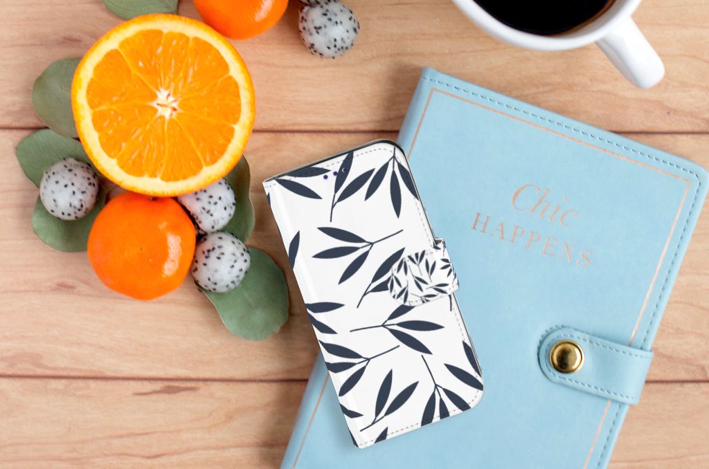 Samsung Galaxy S10e Hoesje Leaves Blue
