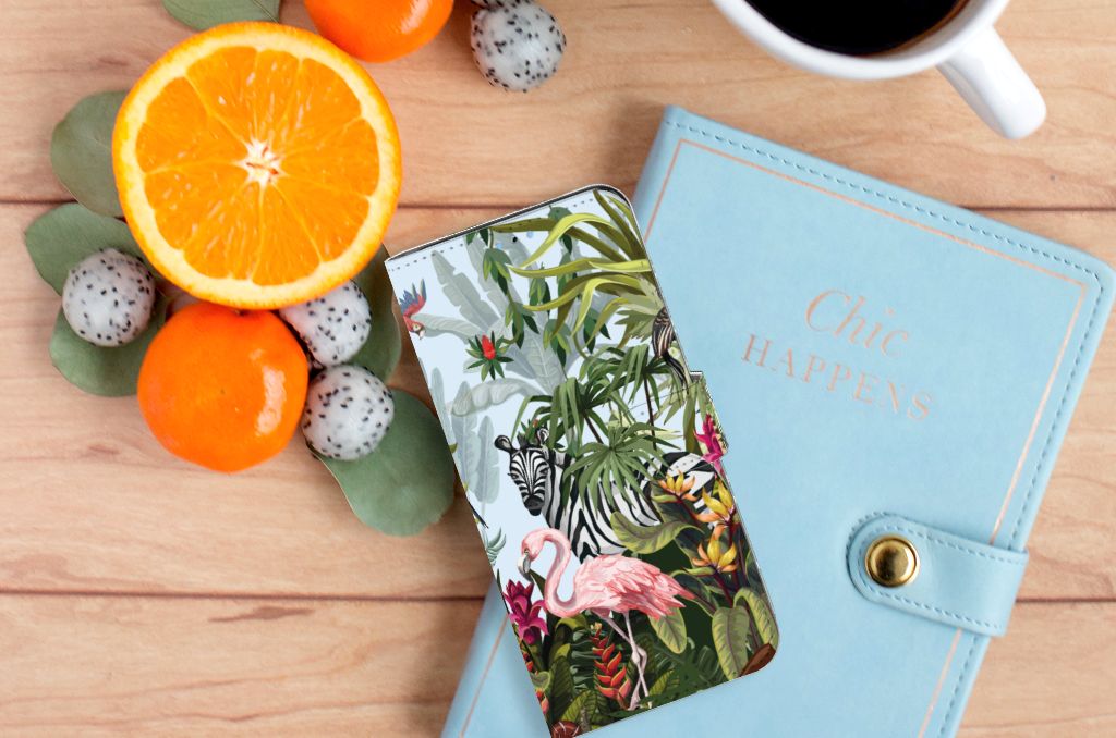 Telefoonhoesje met Pasjes voor OPPO Reno8 Pro Jungle
