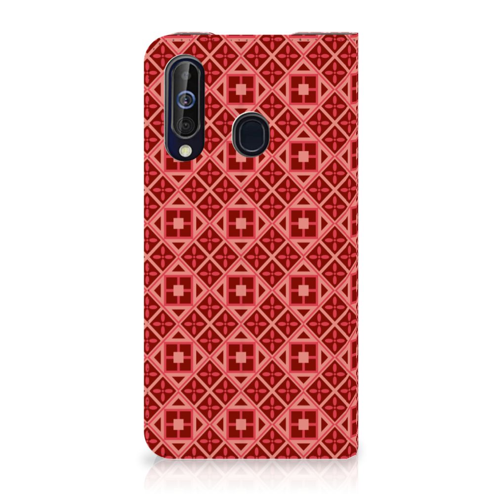 Samsung Galaxy A60 Hoesje met Magneet Batik Rood