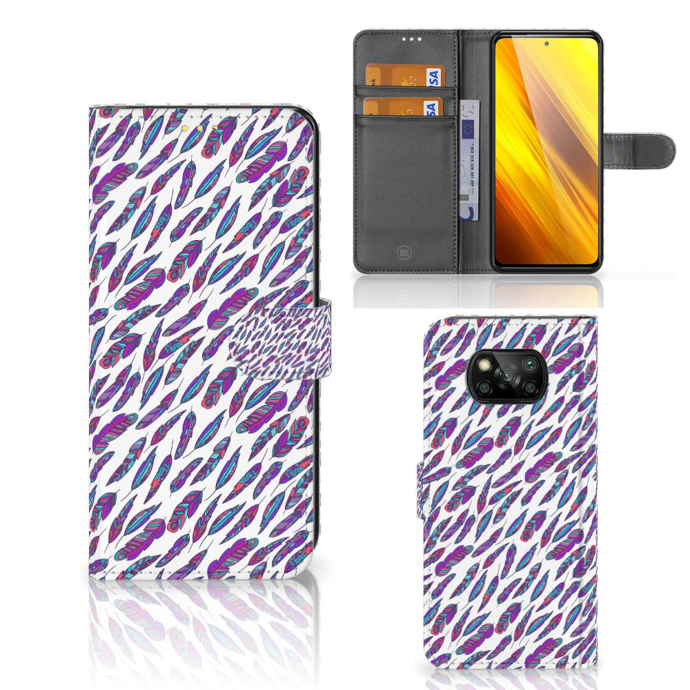 Xiaomi Poco X3 | Poco X3 Pro Telefoon Hoesje Feathers Color