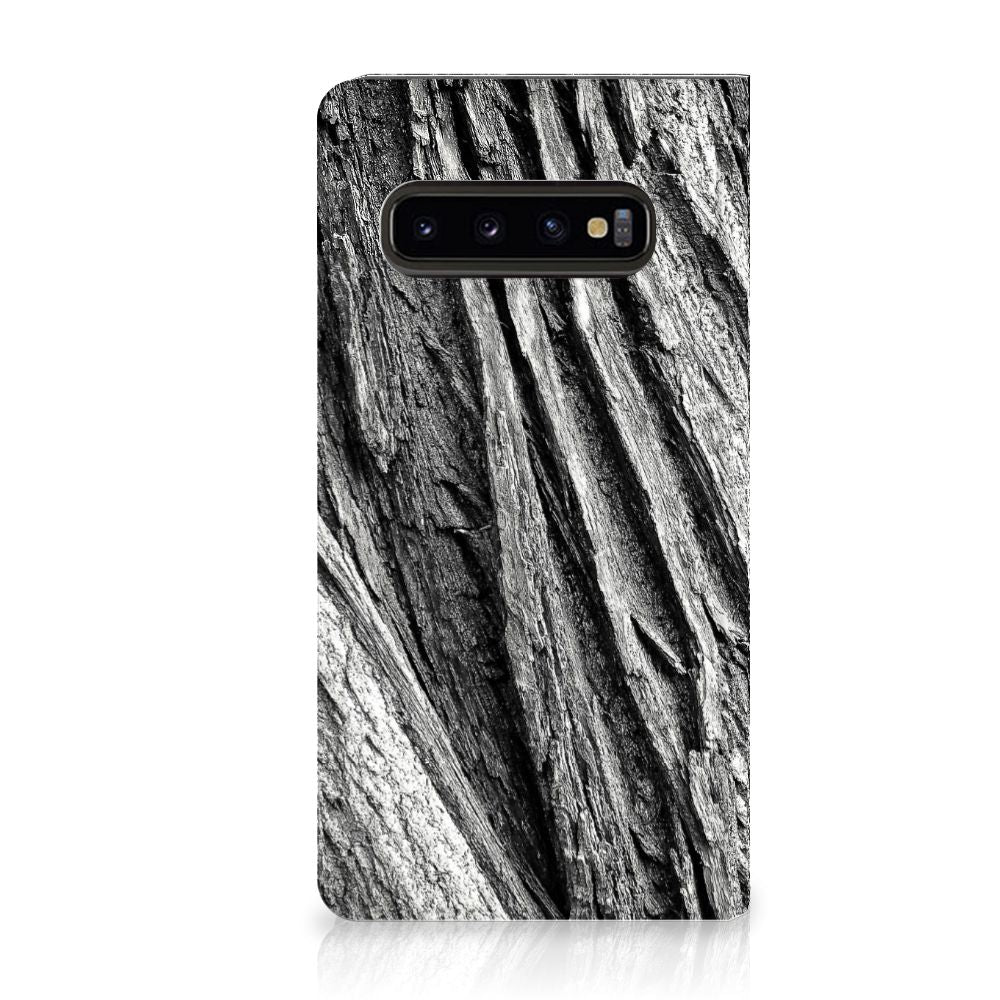 Book Wallet Case Samsung Galaxy S10 Boomschors Grijs