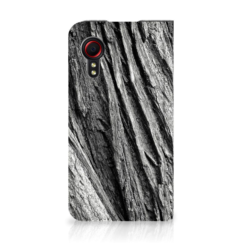 Book Wallet Case Samsung Galaxy Xcover 5 Boomschors Grijs - B2C Telecom