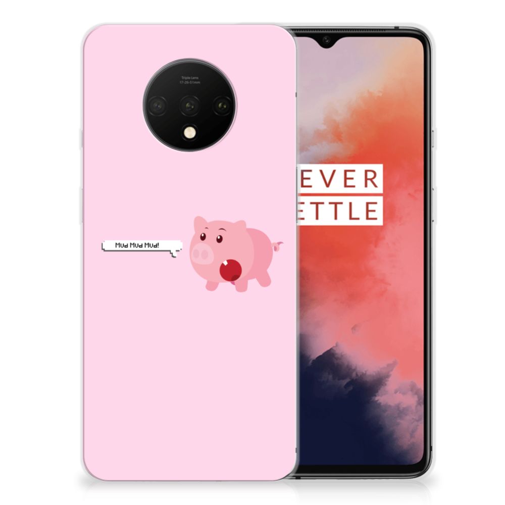 OnePlus 7T Telefoonhoesje met Naam Pig Mud