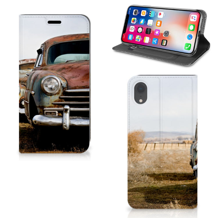 Apple iPhone Xr Stand Case Vintage Auto