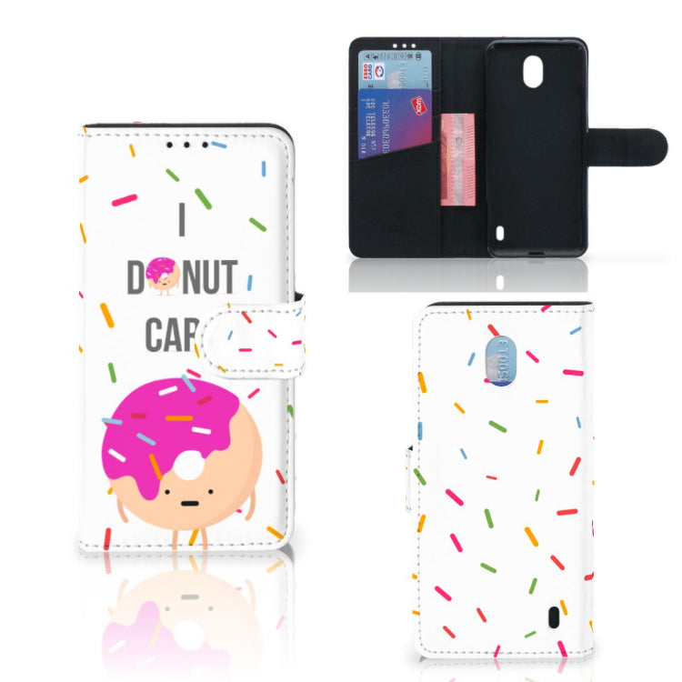 Nokia 1 Plus Book Cover Donut Roze