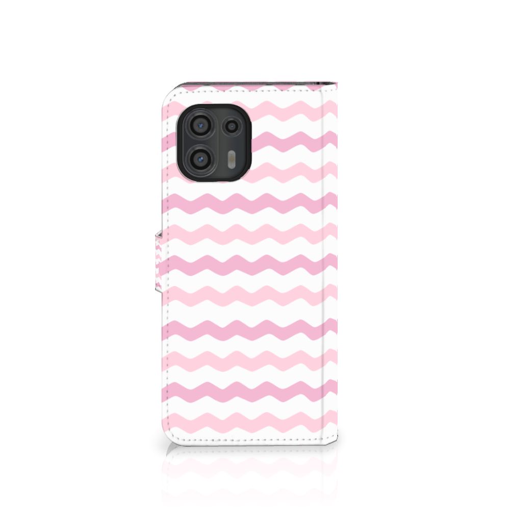 Motorola Edge 20 Lite Telefoon Hoesje Waves Roze