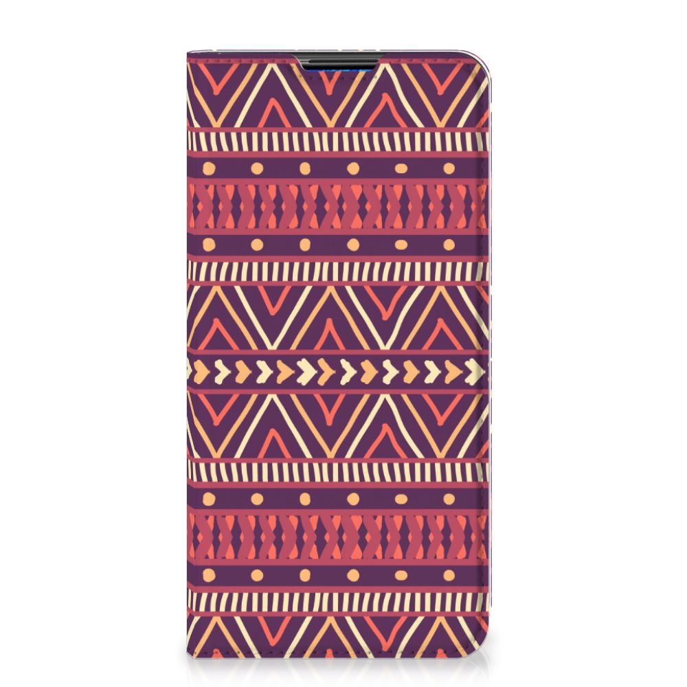 Xiaomi Redmi Note 9 Hoesje met Magneet Aztec Paars - B2C Telecom