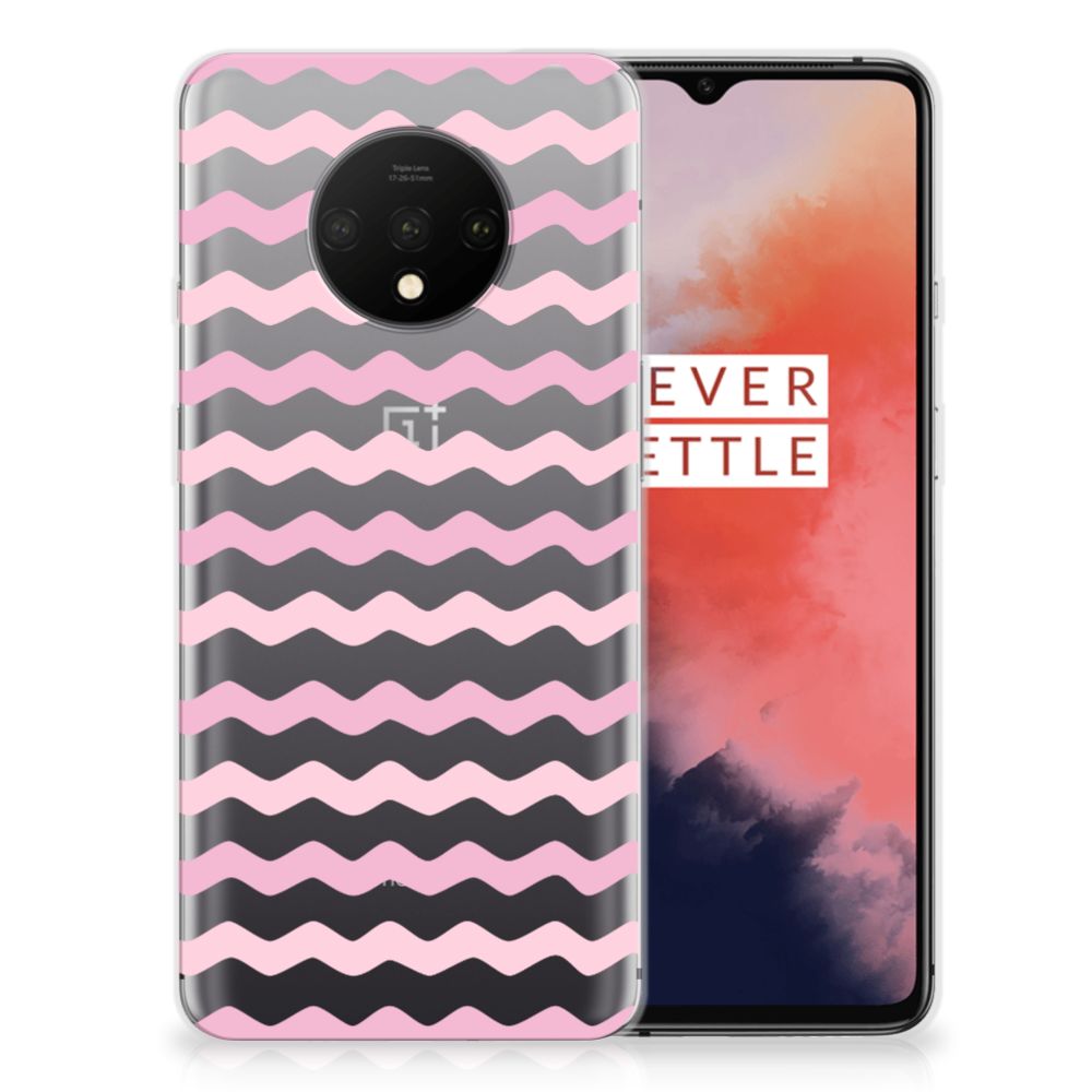 OnePlus 7T TPU bumper Waves Roze