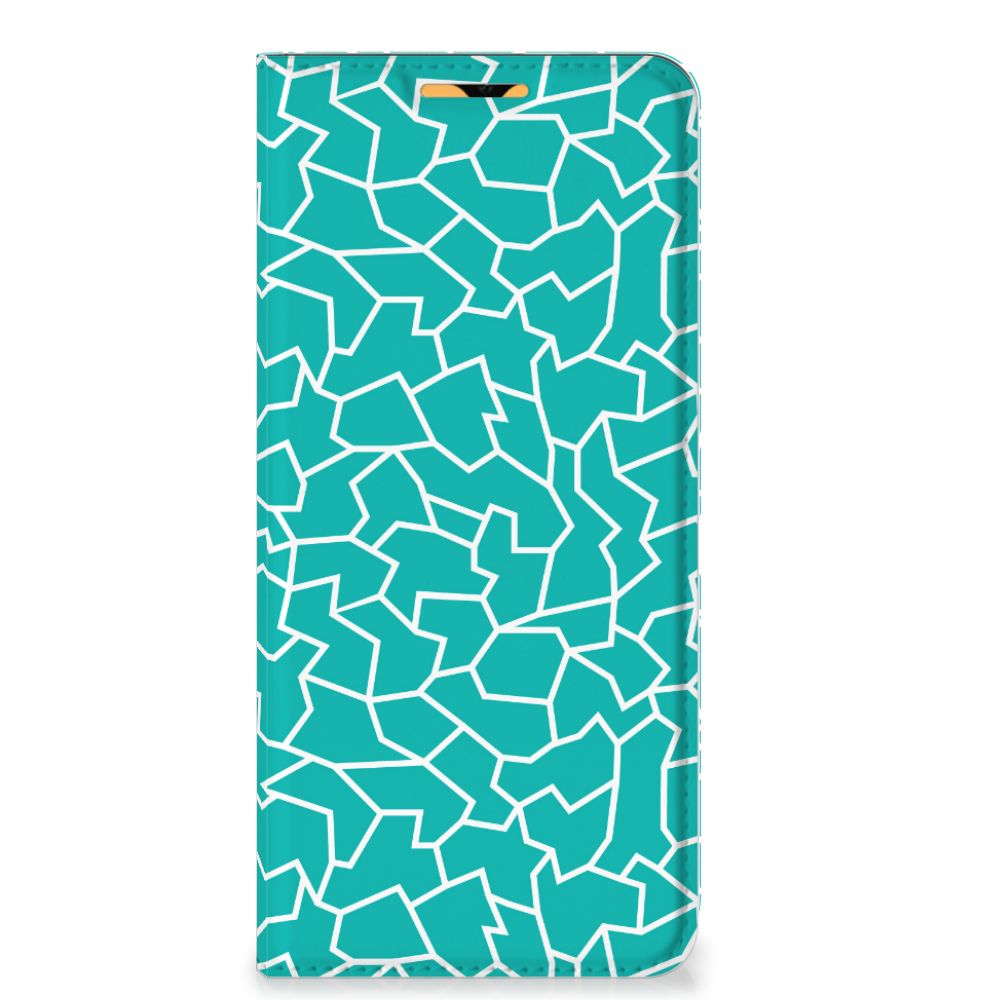 OPPO A15 Bookcase Cracks Blue - B2C Telecom