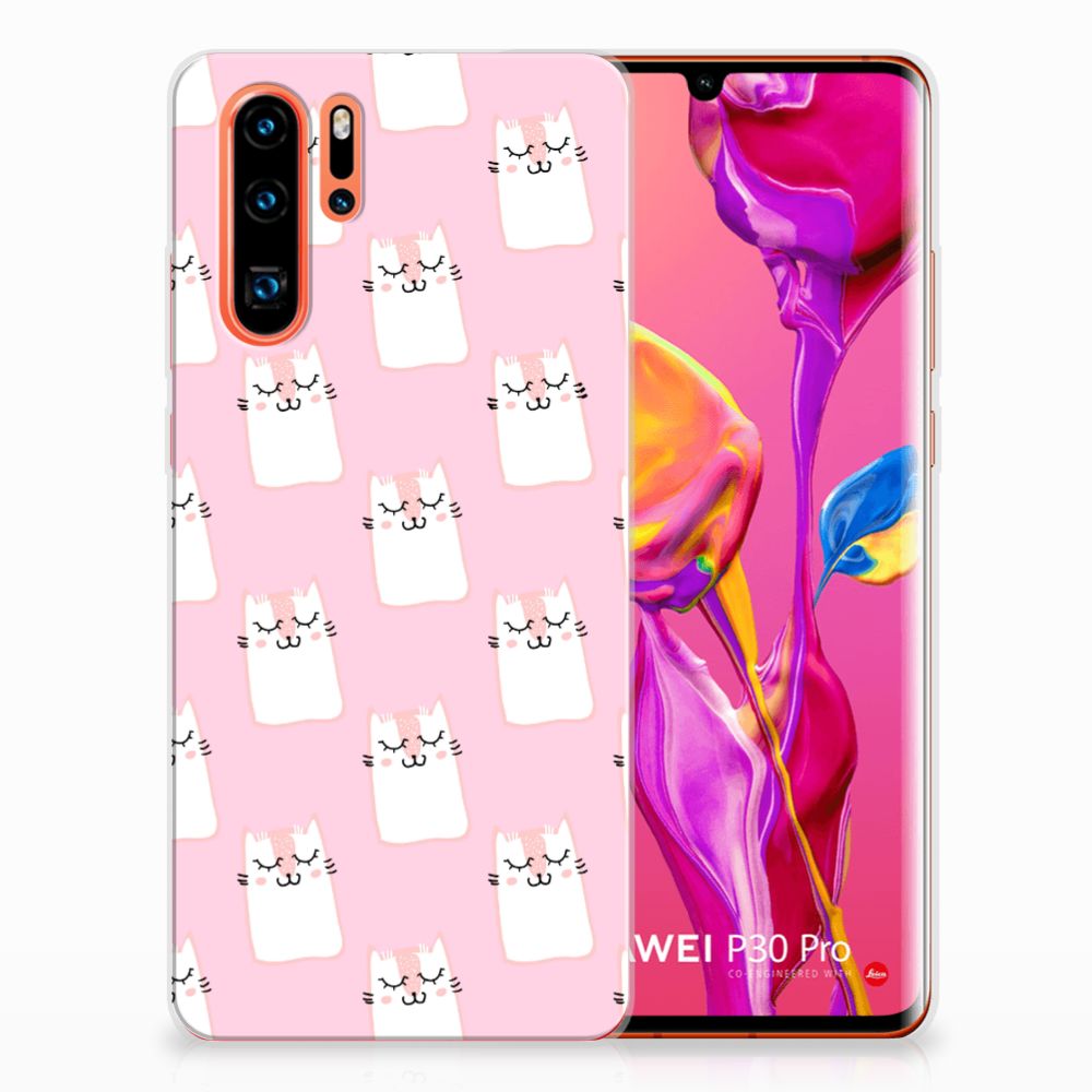 Huawei P30 Pro TPU Hoesje Sleeping Cats