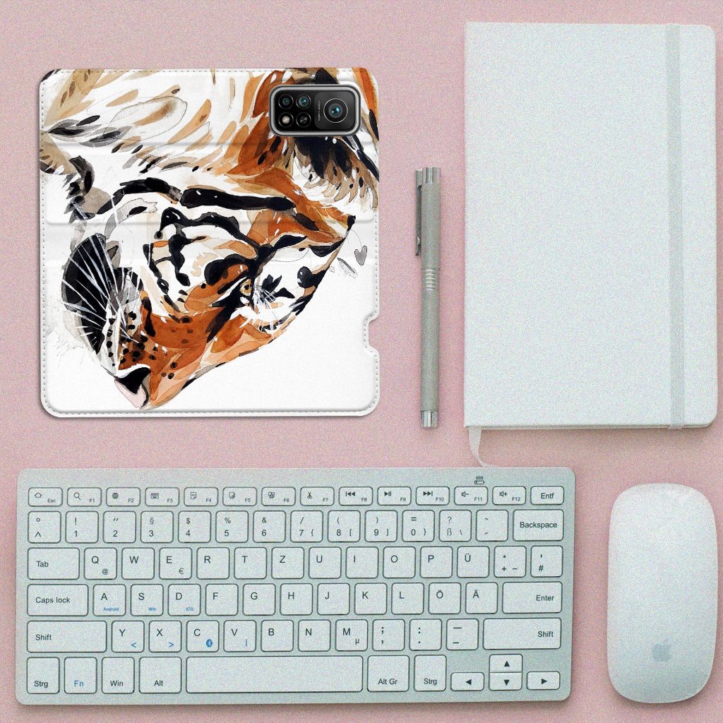 Bookcase Xiaomi Mi 10T | 10T Pro Watercolor Tiger - B2C Telecom