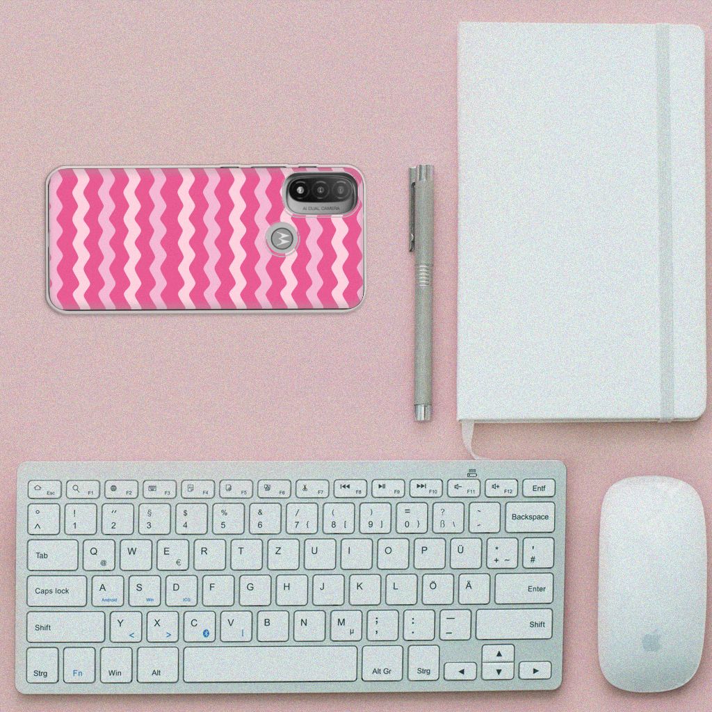 Motorola Moto E20 | E40 TPU bumper Waves Pink