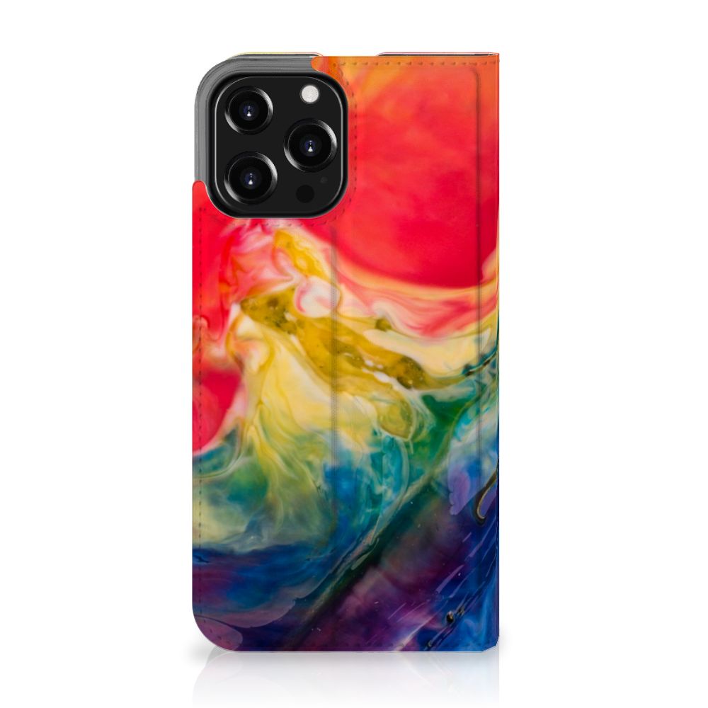 Bookcase iPhone 13 Pro Max Watercolor Dark - B2C Telecom