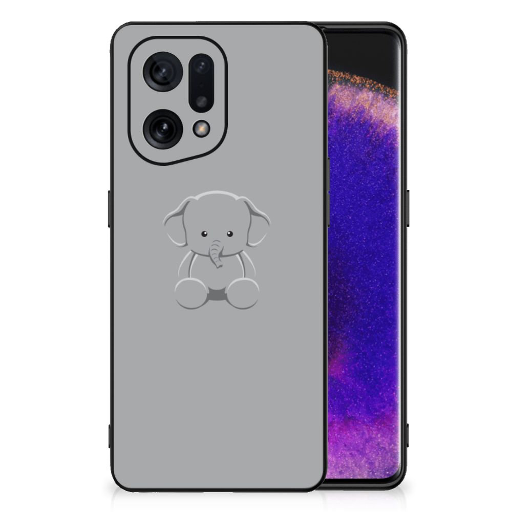 OPPO Find X5 Hoesje Grijs Baby Olifant B2C Telecom