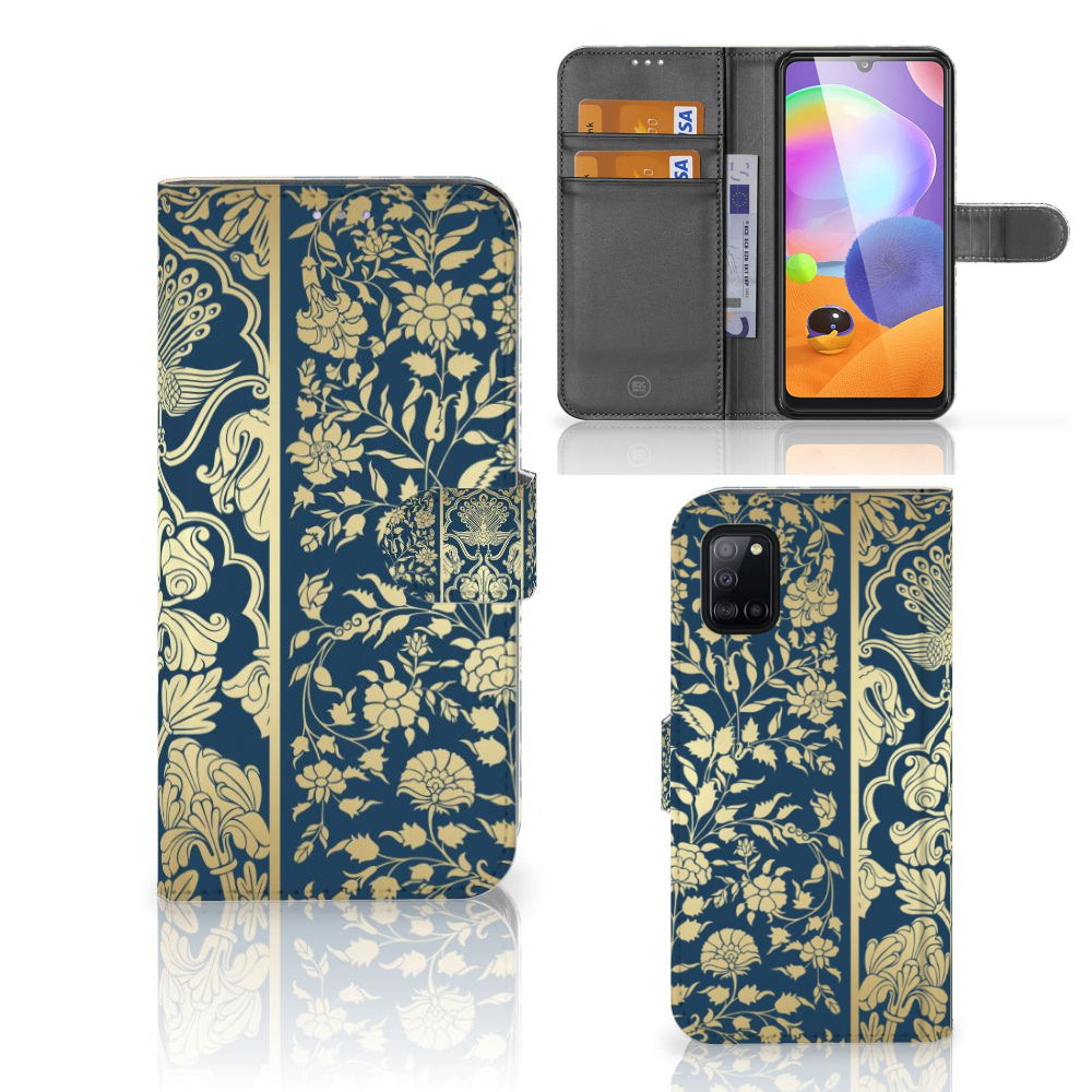 Samsung Galaxy A31 Hoesje Beige Flowers