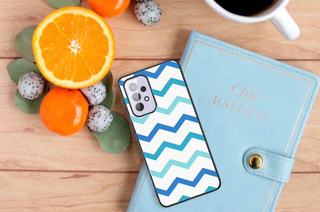 Samsung Galaxy A33 5G Back Case Zigzag Blauw B2C Telecom
