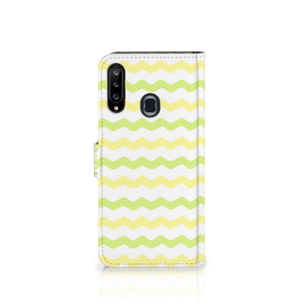Samsung Galaxy A20s Telefoon Hoesje Waves Yellow