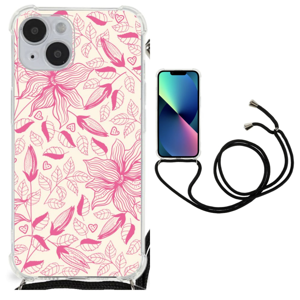 iPhone 14 Plus Case Pink Flowers