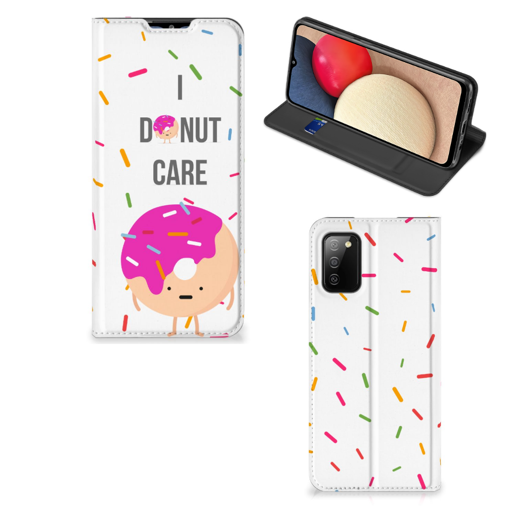 Samsung Galaxy M02s | A02s Flip Style Cover Donut Roze - B2C Telecom