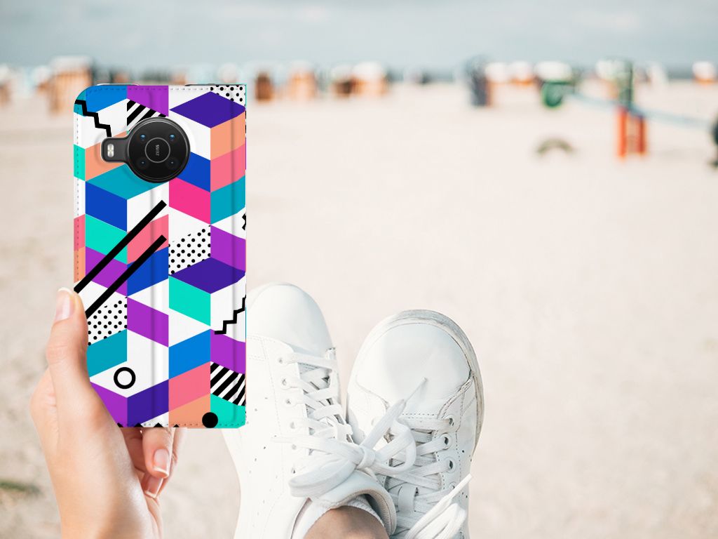 Nokia X20 | X10 Stand Case Blokken Kleurrijk - B2C Telecom