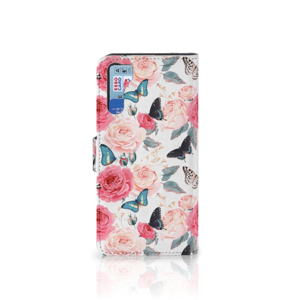 OPPO A91 | Reno3 Hoesje Butterfly Roses