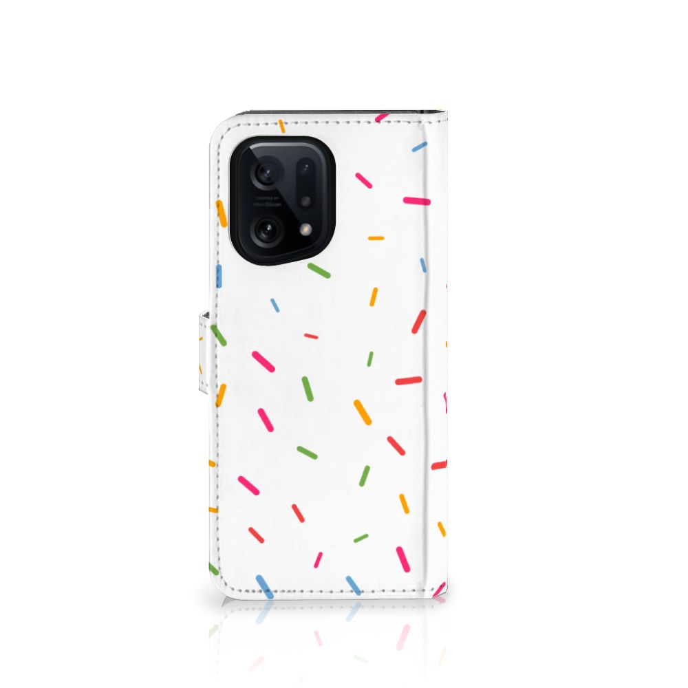 OPPO Find X5 Book Cover Donut Roze