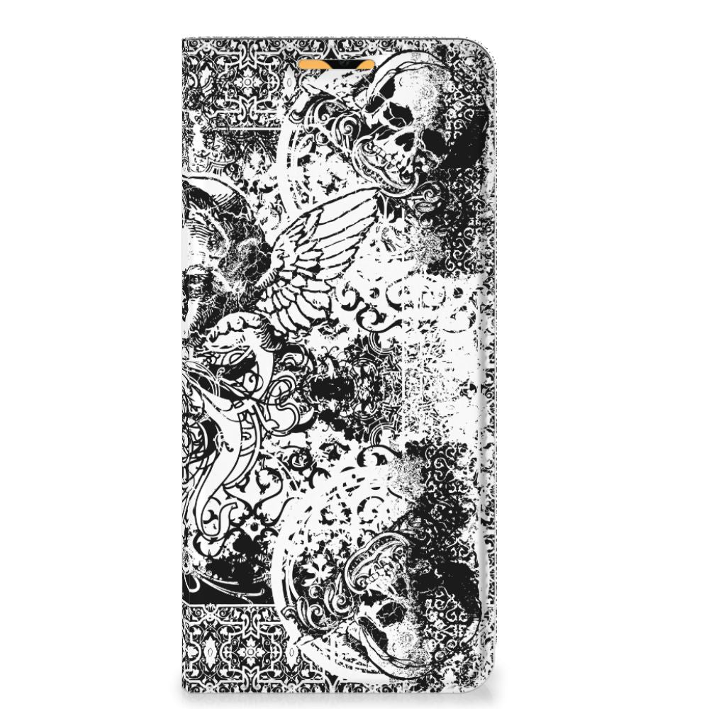 Mobiel BookCase OPPO A15 Skulls Angel - B2C Telecom