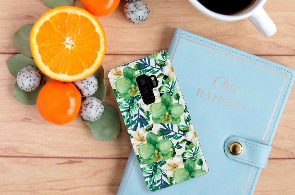 Samsung Galaxy S9 Plus Smart Cover Orchidee Groen