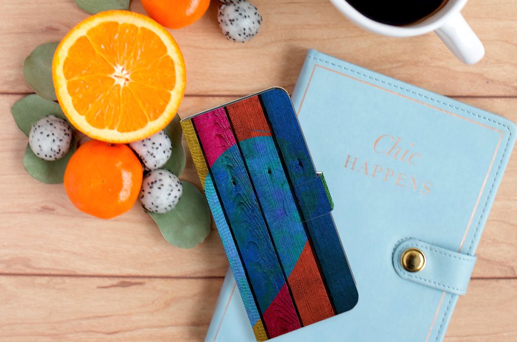 Samsung Galaxy A53 Book Style Case Wood Heart - Cadeau voor je Vriend