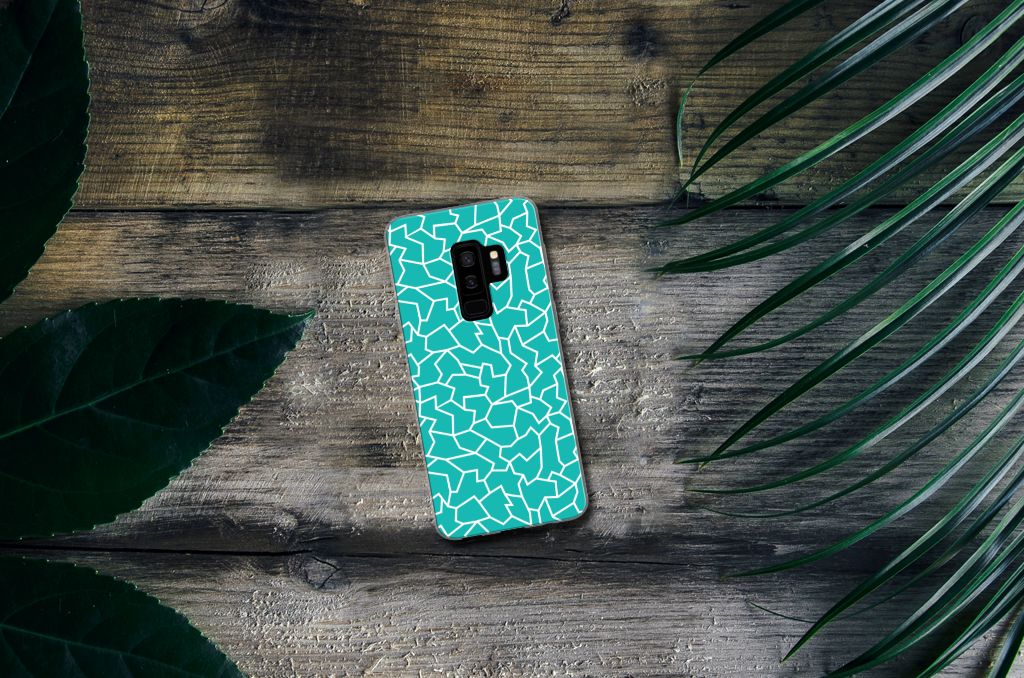 Samsung Galaxy S9 Plus Hoesje maken Cracks Blue