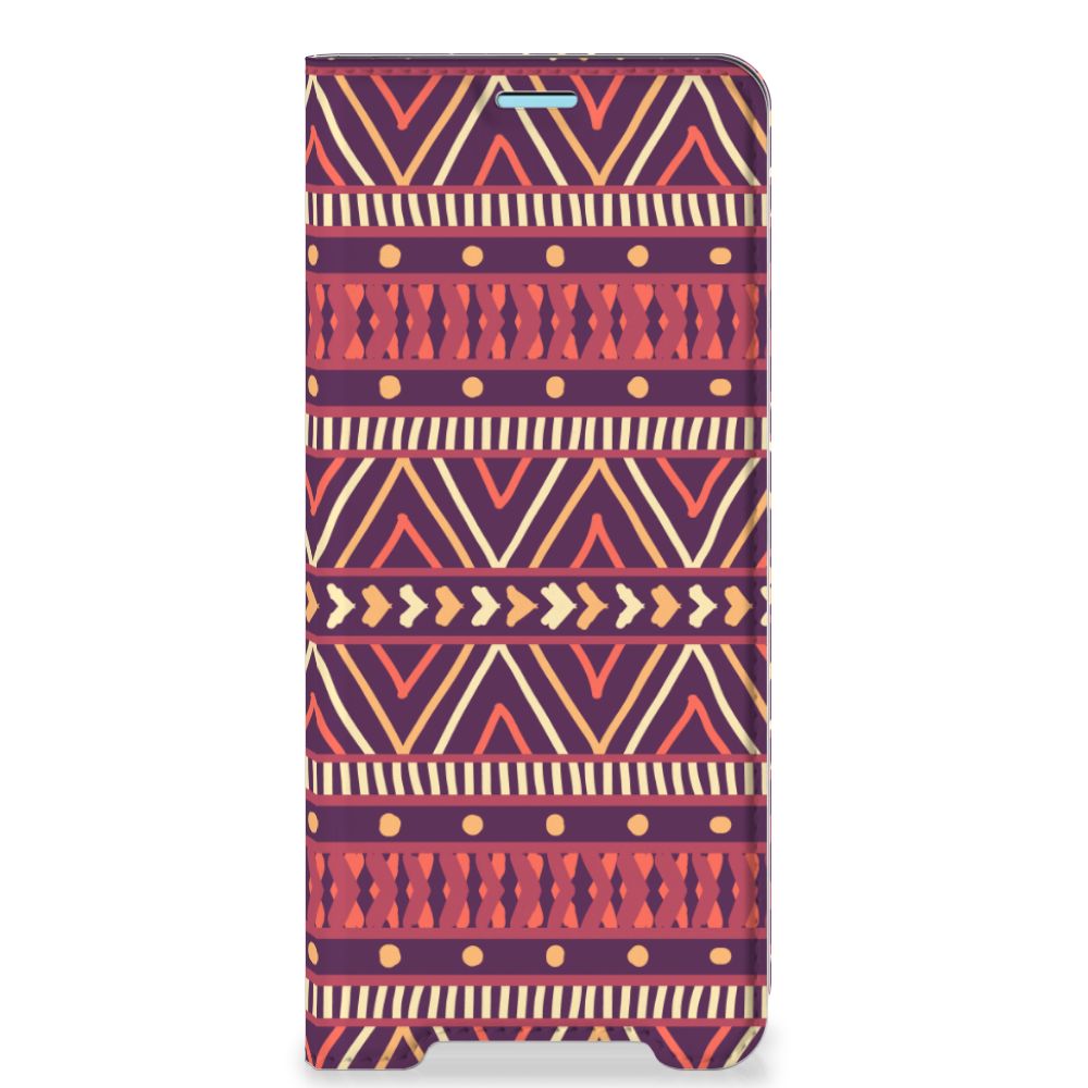 Sony Xperia 10 III Hoesje met Magneet Aztec Paars - B2C Telecom