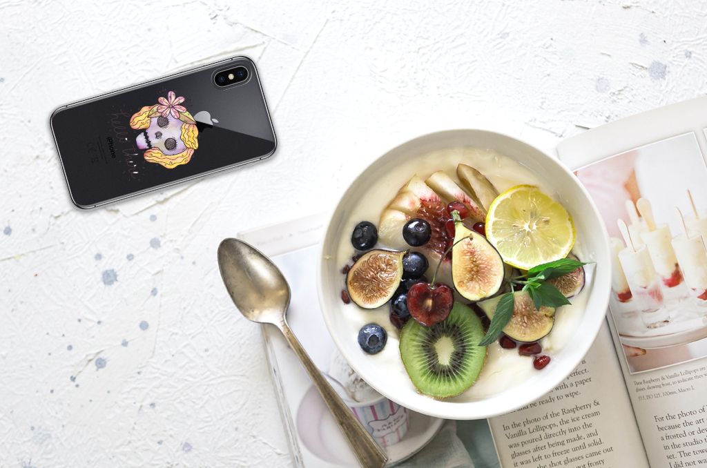 Silicone Back Case Apple iPhone X | Xs Boho Skull