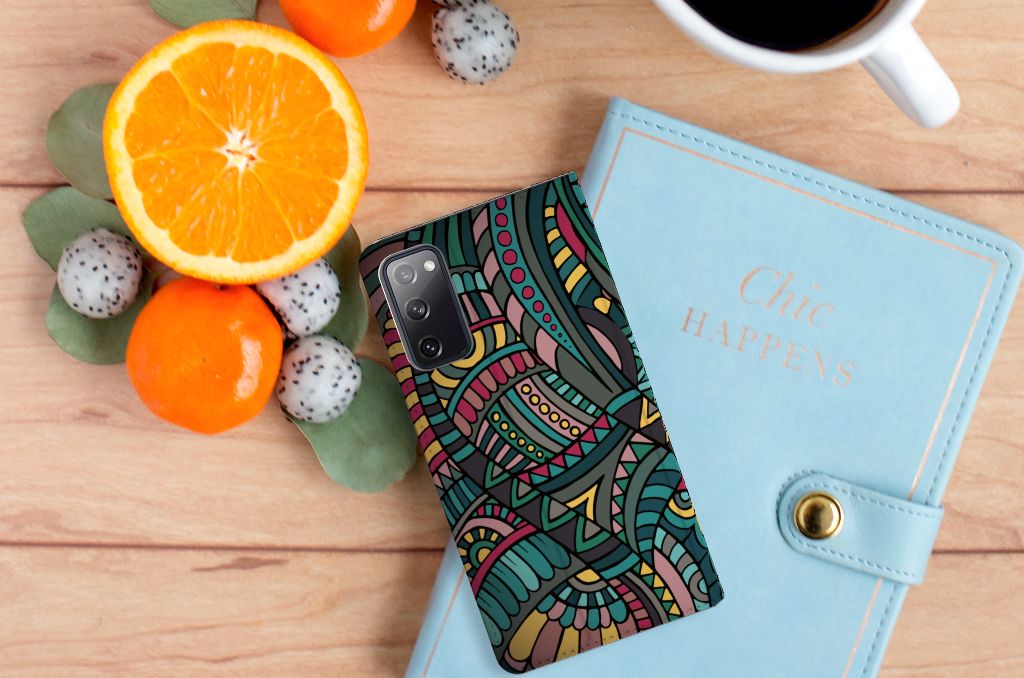 Samsung Galaxy S20 FE Hoesje met Magneet Aztec - B2C Telecom