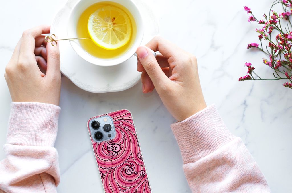 Apple iPhone 13 Pro Hoesje maken Swirl Pink B2C Telecom