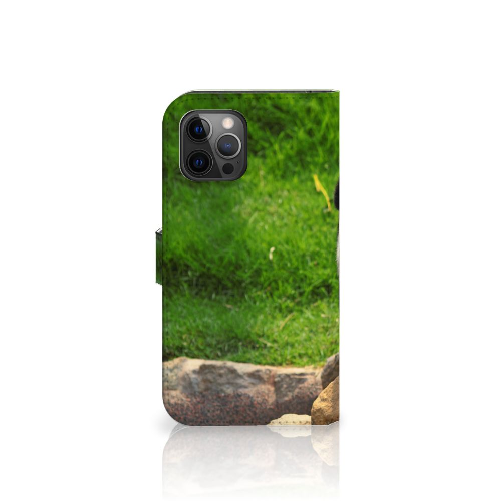 Apple iPhone 12 Pro Max Telefoonhoesje met Pasjes Panda