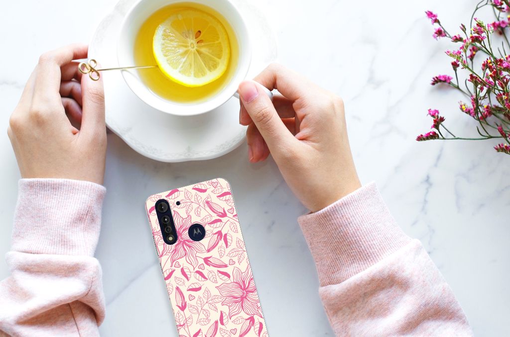 Motorola Moto G8 Power Lite TPU Case Pink Flowers B2C Telecom