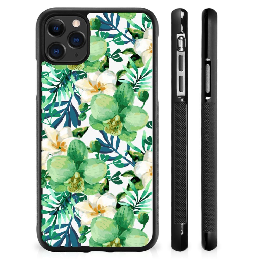 Apple iPhone 11 Pro Max Skin Case Orchidee Groen B2C Telecom