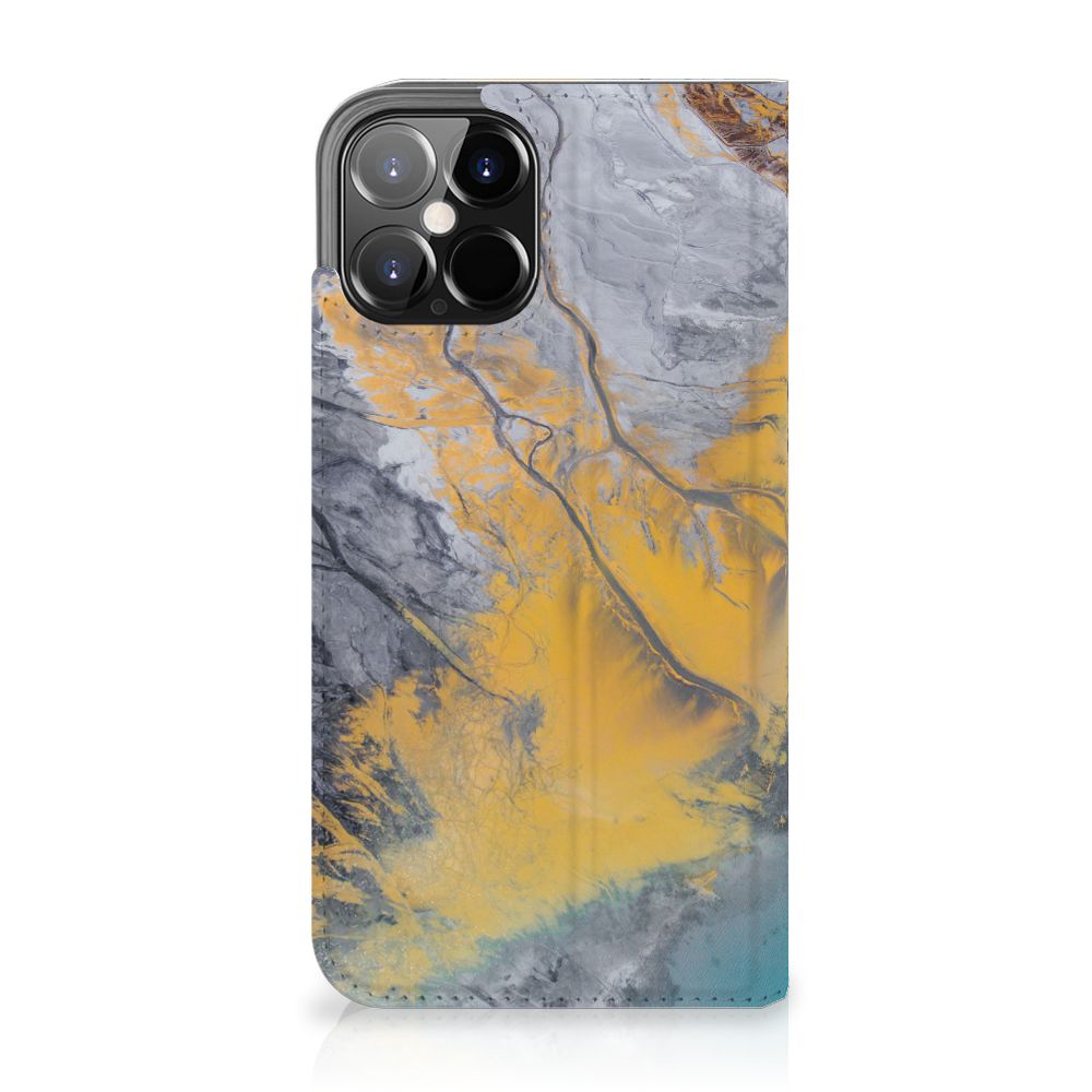 iPhone 12 Pro Max Standcase Marble Blue Gold - B2C Telecom
