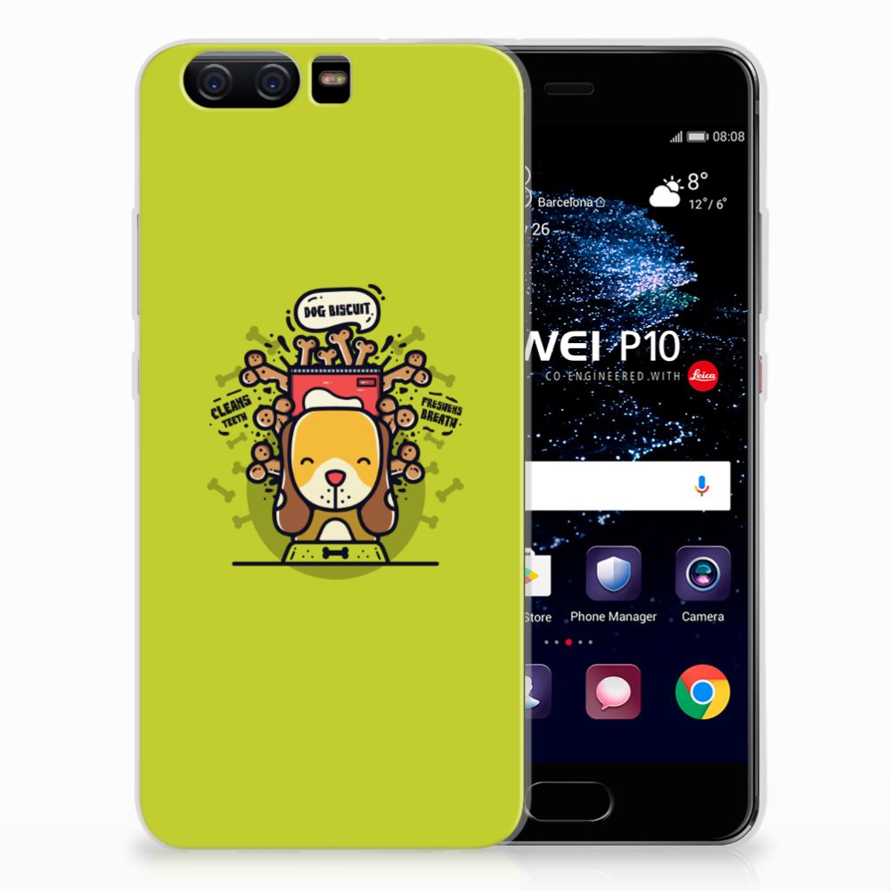 Huawei P10 Telefoonhoesje met Naam Doggy Biscuit