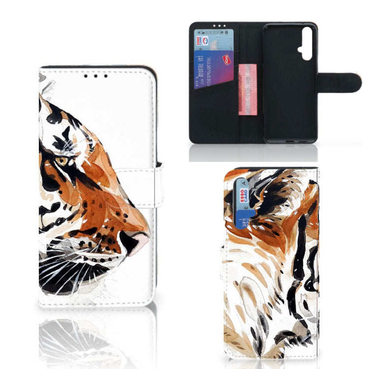 Hoesje Honor 20 Watercolor Tiger