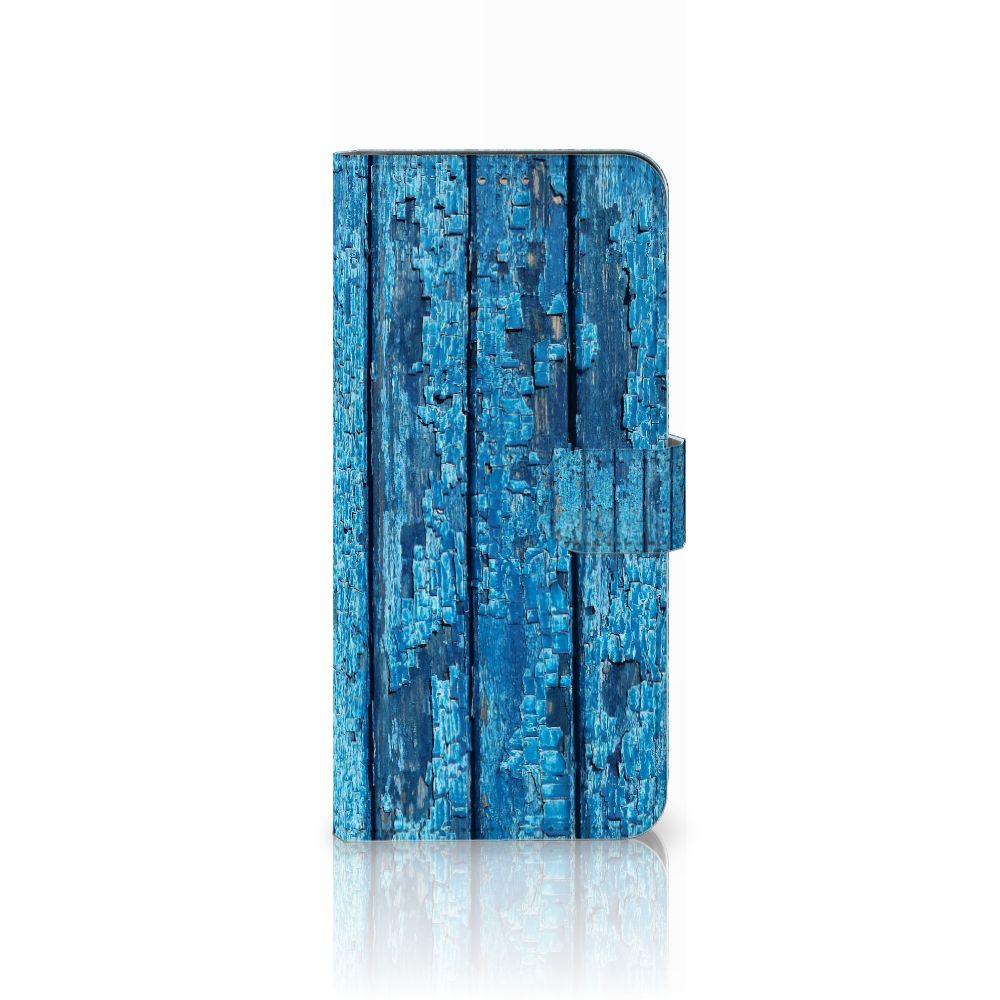 Motorola Moto G60 Book Style Case Wood Blue