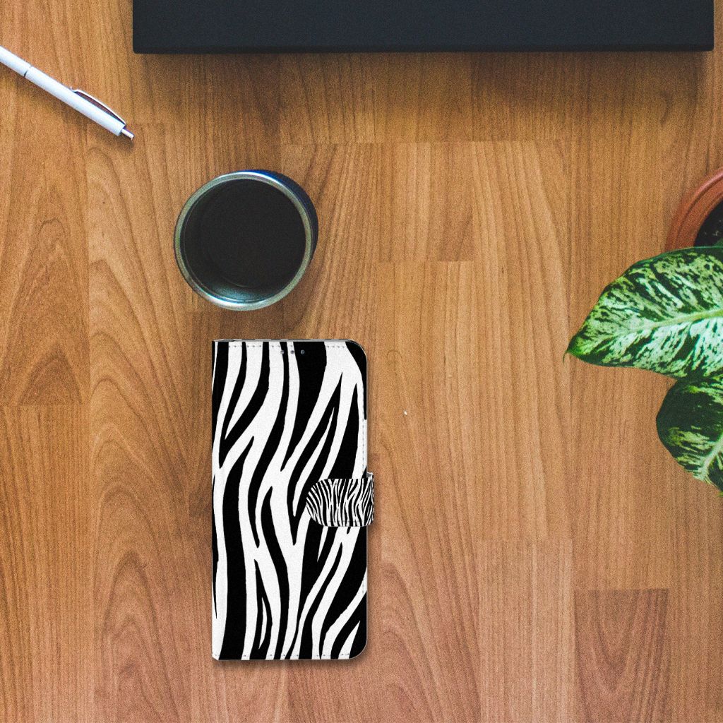 Motorola Moto G 5G Plus Telefoonhoesje met Pasjes Zebra